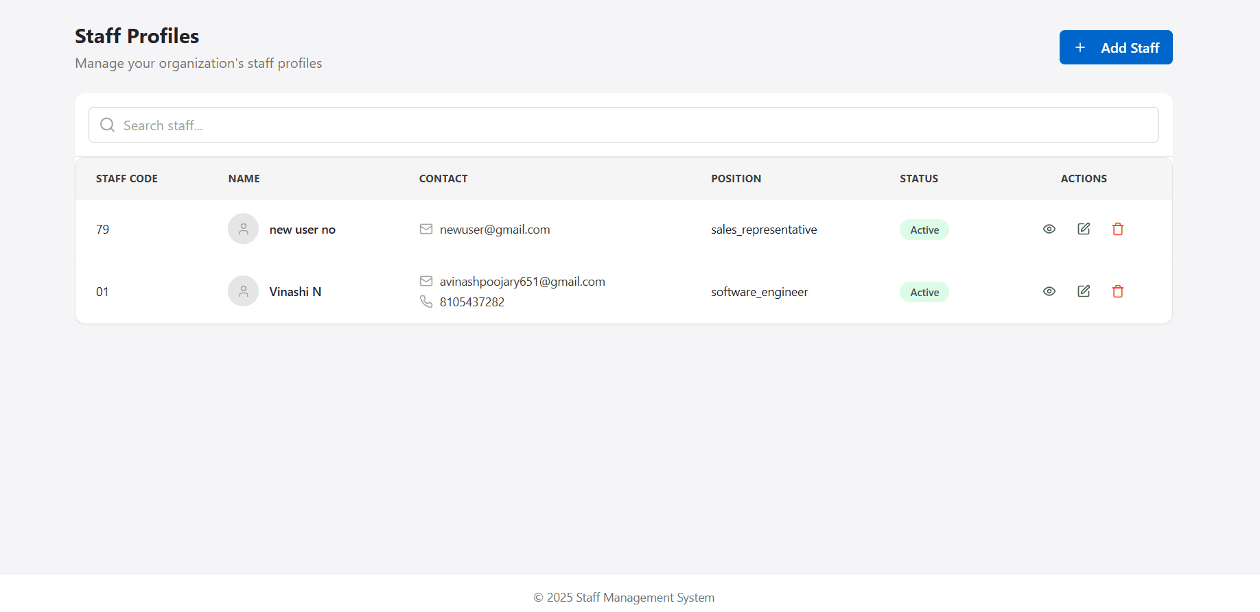 Staff Management App - Image 2